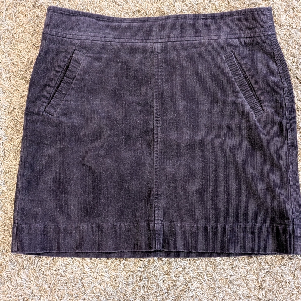 Classic Black Corduroy Skirt